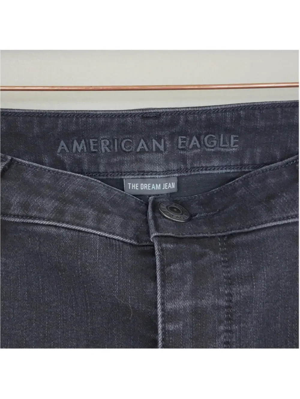 AE 16 American Eagle Skinny Dream Jeans Hi Rise Jeggings Black Super Stretch
